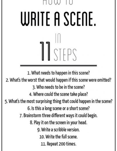 Write a Scene in 11 Steps, from johnaugust.com