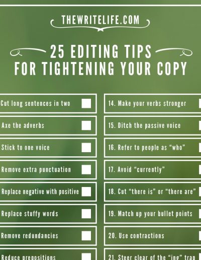 25 Editing Tips, from The Write Life